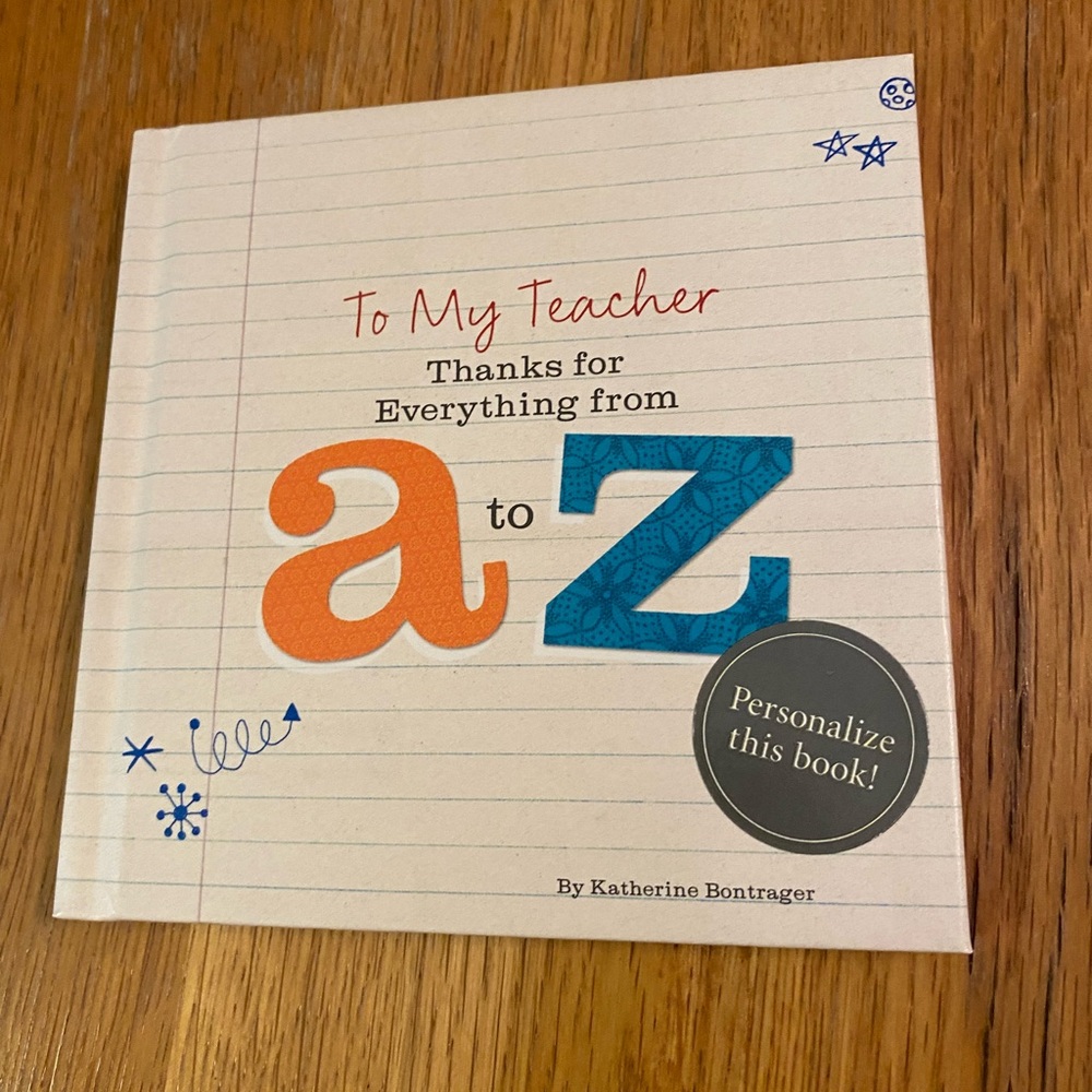 2009 retired book “To My Teacher Thanks for Everything from a to z” Personalize